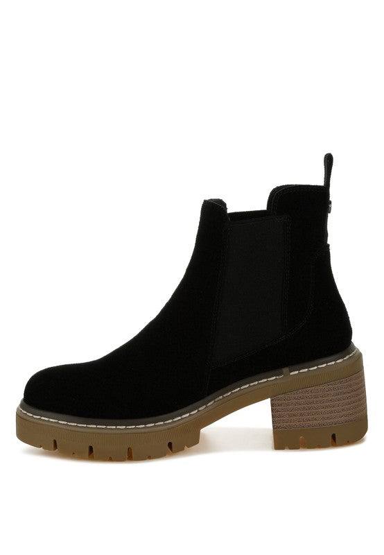 Vostok Suede Chunky Chelsea Boots - 1985 the VAULT Boutique