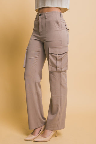 Love Tree High Rise Cargo Pants with Pockets - 1985 the VAULT Boutique