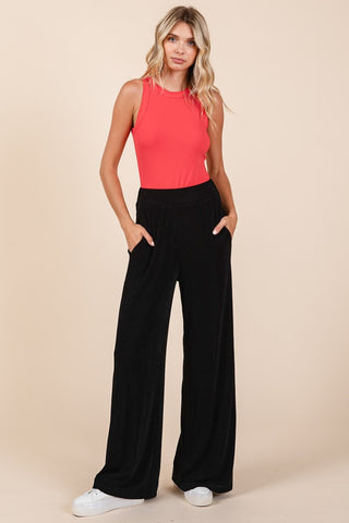 Mittoshop Elastic Waist Pants with Side Pockets - 1985 the VAULT Boutique