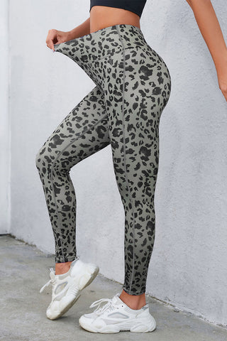 Leopard Print Wide Waistband Leggings - 1985 the VAULT Boutique