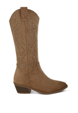 Lariat Studs Embellished Cowboy Boots - 1985 the VAULT Boutique