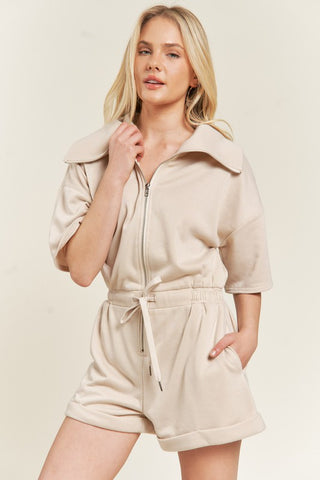 TERRY ZIP FRONT ROMPER - 1985 the VAULT Boutique