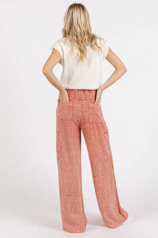 Mittoshop Mineral Wash Drawstring Elastic Waist Pants - 1985 the VAULT Boutique