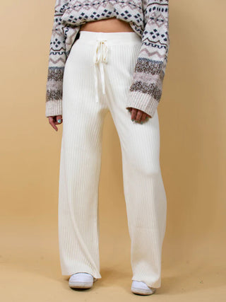 Ribbed Wide Leg Sweater Pants - 1985 the VAULT Boutique