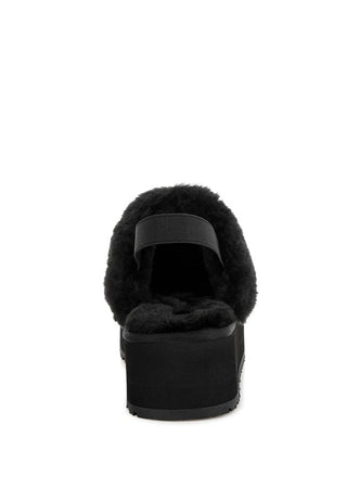 Kutchu Faux Fur Trim Platform Classic Slingback - 1985 the VAULT Boutique