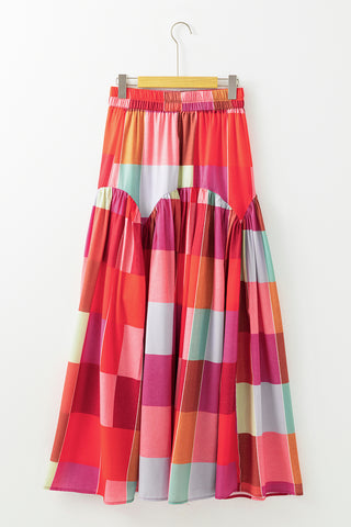 Color Block Elastic Waist Maxi Skirt - 1985 the VAULT Boutique