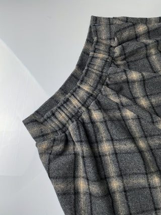 Plaid Elastic Waist Midi Skirt - 1985 the VAULT Boutique