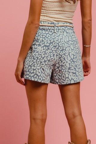 BiBi Rope Belt Leopard Shorts - 1985 the VAULT Boutique