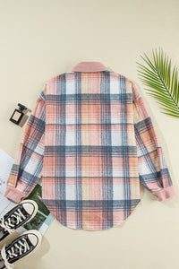 Plaid Button Up Long Sleeve Shacket - 1985 the VAULT Boutique