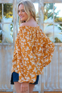 Hailey & Co Floral Off-Shoulder Balloon Sleeve Blouse - 1985 the VAULT Boutique