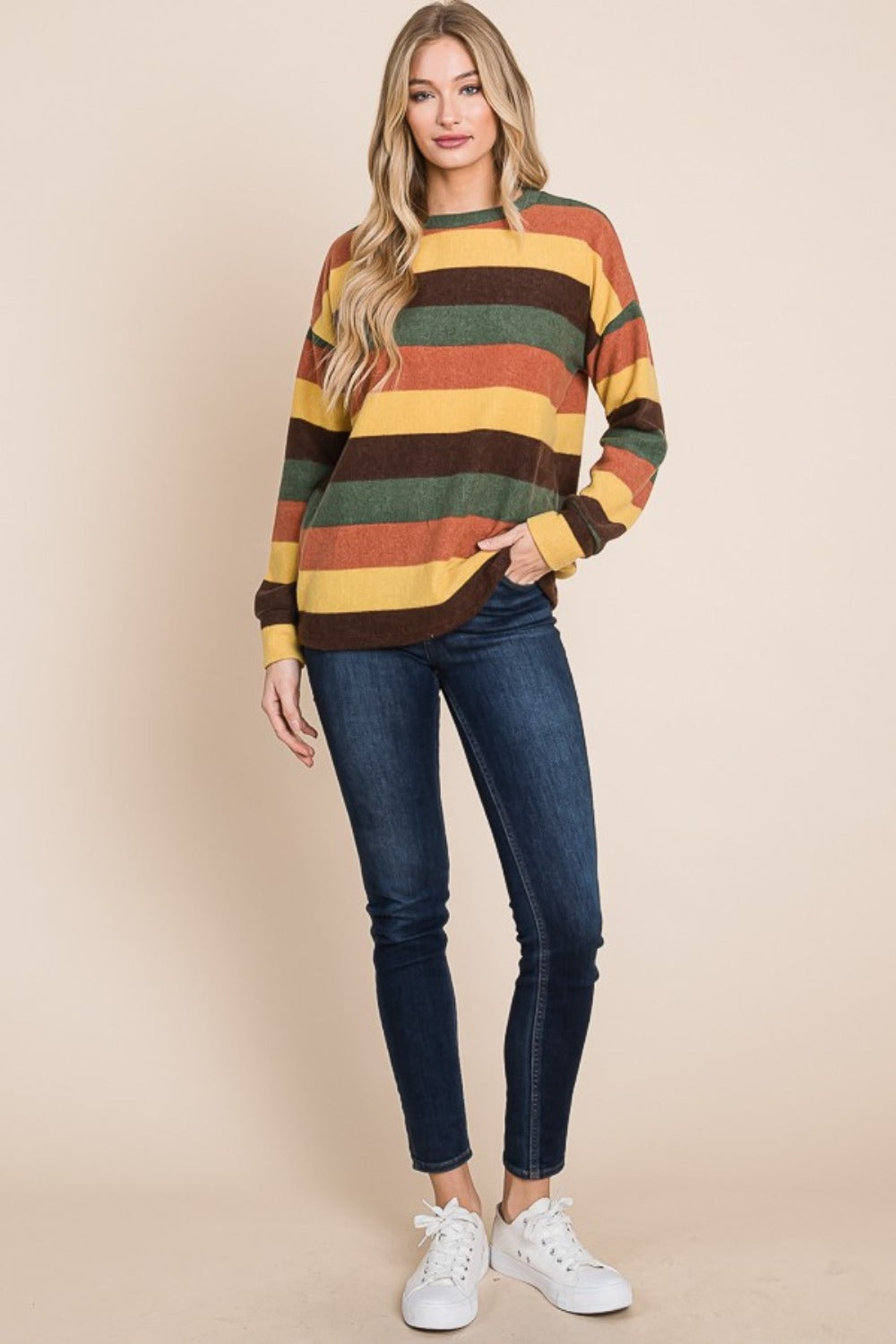 BOMBOM Multi-Color Striped Knit Top - 1985 the VAULT Boutique