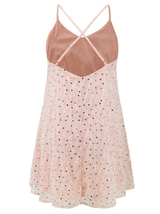 Sequin V-Neck Mini Cami Dress - 1985 the VAULT Boutique