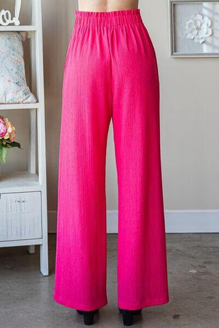 Heimish Full Size Front Tie Pants with Paperbag Waistband Plus Size - 1985 the VAULT Boutique