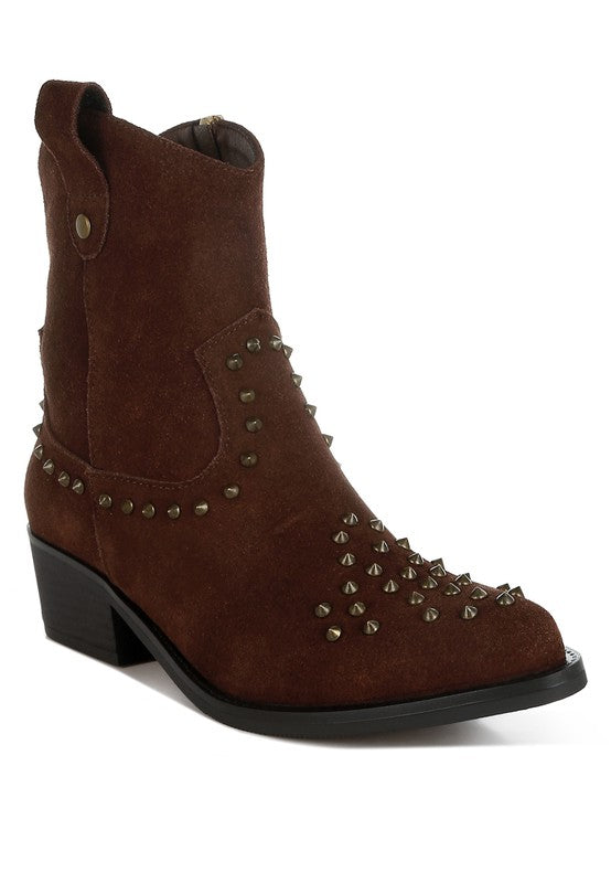 Hira Studs Embellished Cowgirl Boots - 1985 the VAULT Boutique