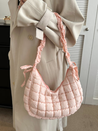 Bubble Texture Ruched Strap Quilted Shoulder Bag - 1985 the VAULT Boutique