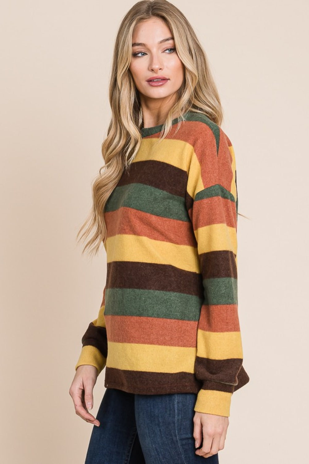 BOMBOM Multi-Color Striped Knit Top - 1985 the VAULT Boutique