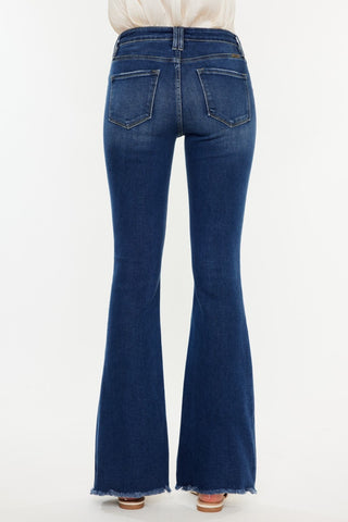 Kancan Cat's Whiskers Raw Hem Flare Jeans - 1985 the VAULT Boutique