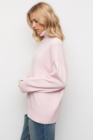 Basic Bae Turtleneck Dropped Shoulder Long Sleeve Sweater - 1985 the VAULT Boutique