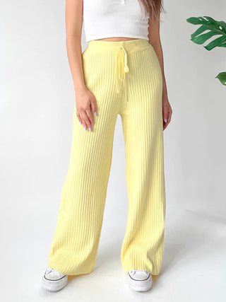 Ribbed Wide Leg Sweater Pants - 1985 the VAULT Boutique