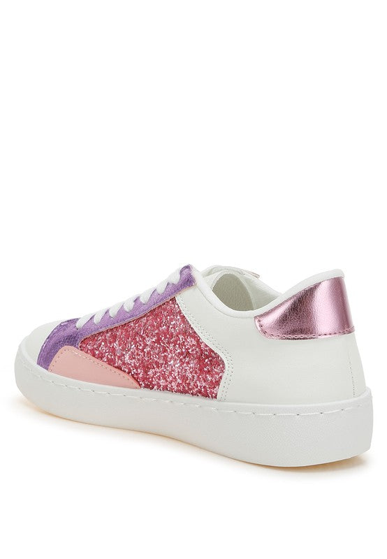 Cosmolight Glitter Faux Leather Sneakers - 1985 the VAULT Boutique