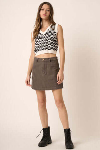 Mittoshop Cargo Mini Skirt with Side Pockets - 1985 the VAULT Boutique