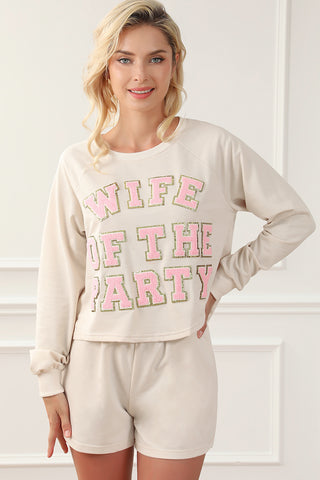 WIFE OF THE PARTY Round Neck Top and Shorts Lounge Set - 1985 the VAULT Boutique