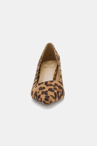 Beast Fashion Faux Suede Leopard Point Toe Pumps - 1985 the VAULT Boutique