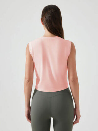 Millennia Round Neck Cropped Active Tank - 1985 the VAULT Boutique