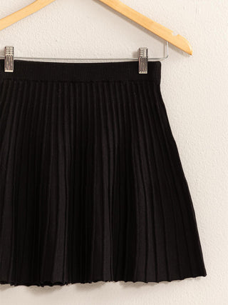 HYFVE High Waist Knit Pleated Flare Mini Skirt - 1985 the VAULT Boutique