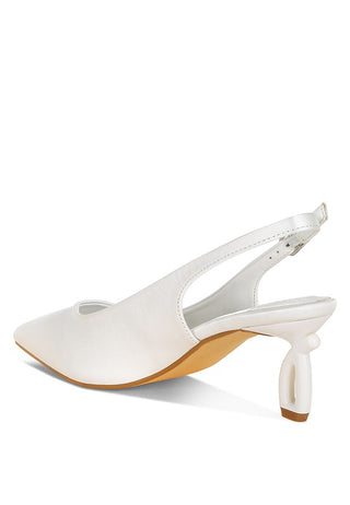 Vinca Satin Pointed Toe Slingbacks - 1985 the VAULT Boutique