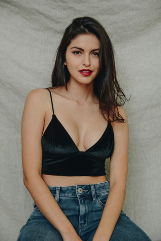 Velvet Longline Bralette - 1985 the VAULT Boutique