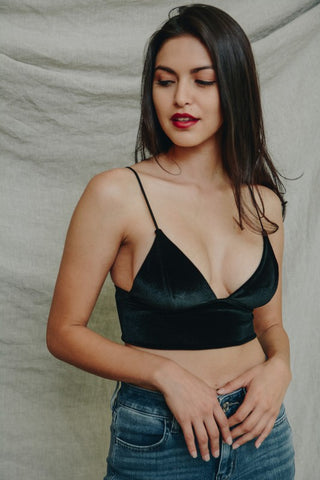 Velvet Longline Bralette - 1985 the VAULT Boutique