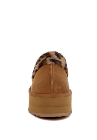 Kutchu Leopard Faux Fur Platform Classic Slingback - 1985 the VAULT Boutique