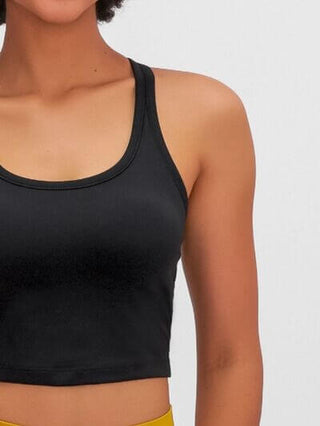 Millennia Scoop Neck Active Tank with Detachable Chest Pads - 1985 the VAULT Boutique