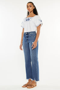 Kancan Full Size High Rise Slim Wide Leg Jeans - 1985 the VAULT Boutique