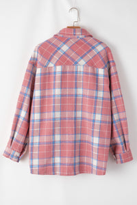 Plaid Button Up Long Sleeve Shacket - 1985 the VAULT Boutique