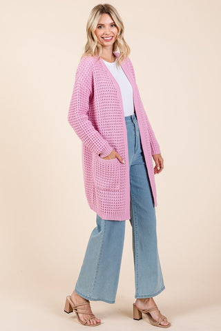 Mittoshop Open Front Long Sleeve Longline Cardigan - 1985 the VAULT Boutique