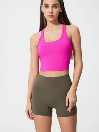 Millennia Scoop Neck Active Tank with Detachable Chest Pads - 1985 the VAULT Boutique