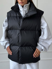 Zip Up Turtleneck Vest Coat - 1985 the VAULT Boutique