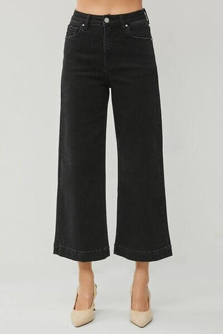 RISEN High Rise Wide Leg Ankle Jeans - 1985 the VAULT Boutique