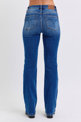 Judy Blue Full Size Mid-Rise Bootcut Jeans with Pockets - 1985 the VAULT Boutique