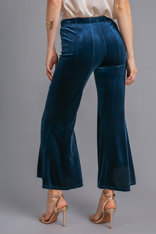 Umgee High Rise Elastic Waist Flare Pants - 1985 the VAULT Boutique