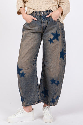 SAGE + FIG Star Wide Leg Jeans with Pockets - 1985 the VAULT Boutique