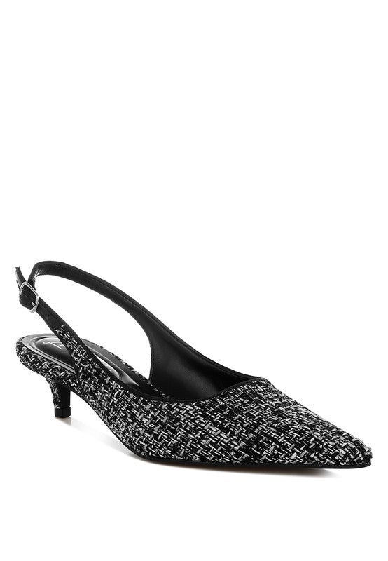 Zehra Boucle Slingback Pumps - 1985 the VAULT Boutique