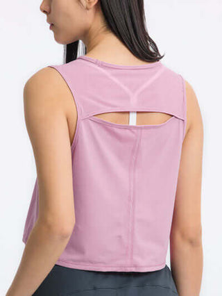 Millennia Round Neck Cropped Active Tank - 1985 the VAULT Boutique