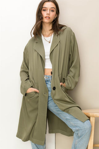 Right Round Button Front Oversized Coat - 1985 the VAULT Boutique