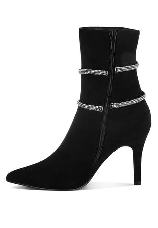 Roda Rhinestone Wrap-Around Stiletto Boots - 1985 the VAULT Boutique