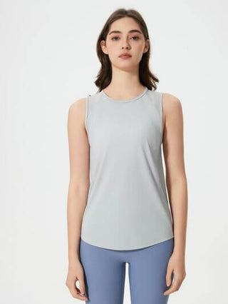 Millennia Cutout Back Round Neck Active Tank - 1985 the VAULT Boutique