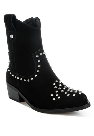 Hira Studs Embellished Cowgirl Boots - 1985 the VAULT Boutique