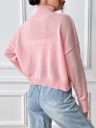 Bow Turtleneck Long Sleeve Sweater - 1985 the VAULT Boutique